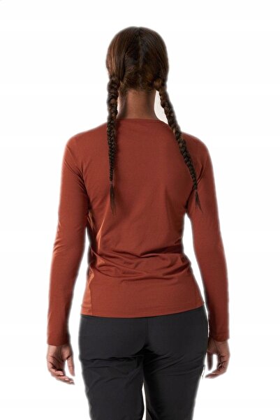 NO BRAND Tricou de trekking Arcteryx pentru femei Taema Crew LS, maro, mărimea S