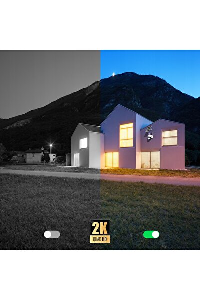NO BRAND Cameră Solară de Exterior Rotativă cu Cartelă SIM GSM 3G 4G LTE 2K 3MP