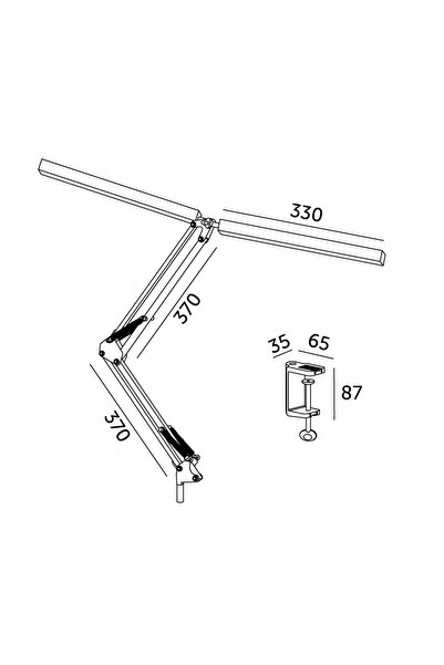 NO BRAND Lampă de birou LED 28W pentru desen tehnic, cu temperatură de culoar...