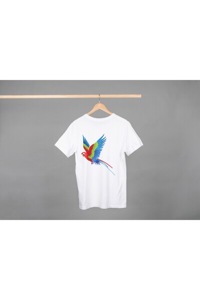 Noname Tricou Unisex Bumbac Premium Casual " Papagal 3 culori " Inscriptie