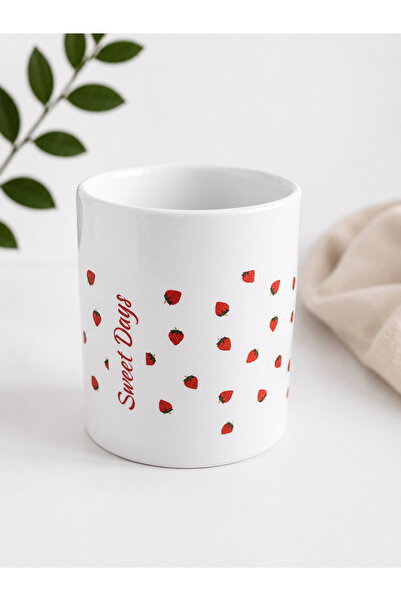 CoNotes Strawberry Design Porcelain Mug - Sweet Days