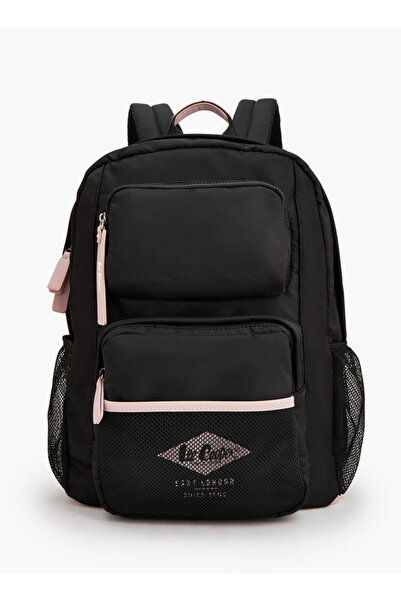 Lee Cooper Logo Print Backpack with Mesh Pocket
