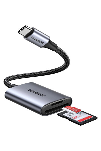 Ugreen Cititor de carduri USB-C CM401 (80888), SD - microSD, Gri