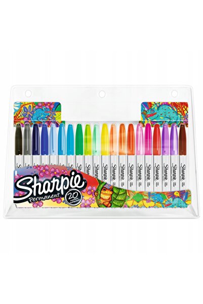 Sharpie Set de markere permanente Fine, 20 bucăți