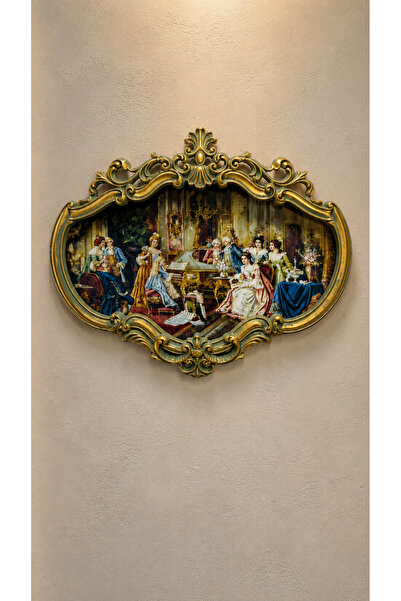 Genel Markalar ESTERHOMEDECOR İçi kadife oval tablo genişlik 49cm yükseklik 41cm