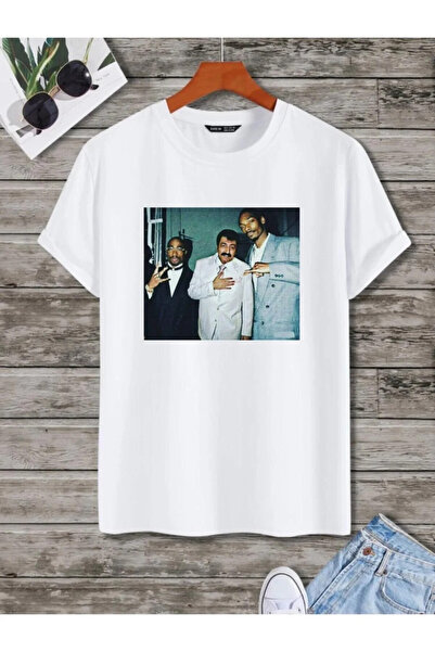 H&GHAMLEGİYİM Tricou alb garalio oversize cu imprimeu musulman unisex