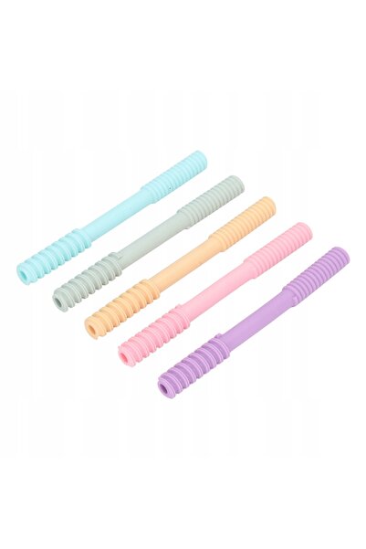 NO BRAND Jucării de dentiție pentru bebeluși, tuburi de silicon, multicolore,...