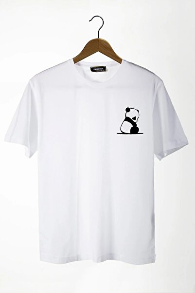H&GHAMLEGİYİM Unisex Oversize T-shirt with Panda Printed Front