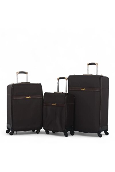 PP Fashionable Travel Suitcase 3 Piece Set Leather Luggage Suitcase Bags High...
