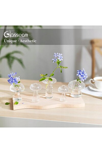 NO BRAND Set de 10 vaze de sticlă vintage, vază decorativă, ornament de masă ...