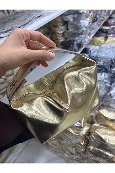 Çanta Trend Women's Long Strap Gold Detailed Hand and Shoulder Bag