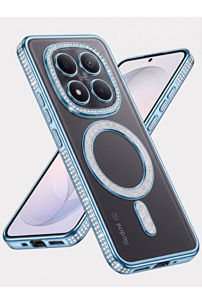 Rivor Xiaomi Redmi Note 15 4G/5G Uyumlu Kılıf Kamera Korumalı Simli Magsafe Ş...