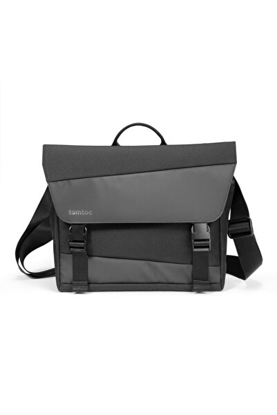 Tomtoc Geantă de umăr tip mesager Slash T27 pentru iPad 11 ", 6.5L, Negru/Gri