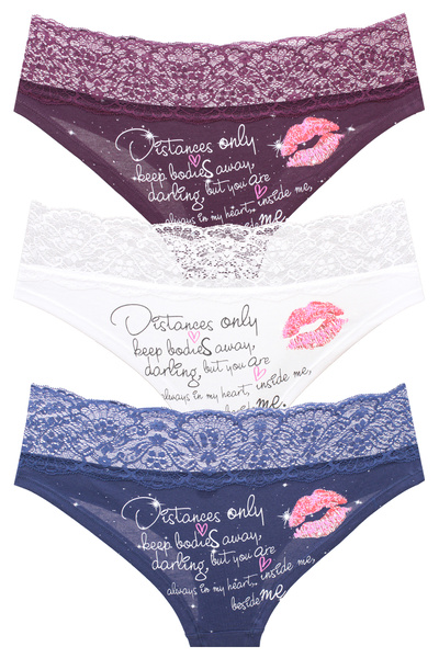 papatya lingerie سراويل داخلية قطنية مطبوعة من الخلف - سراويل داخلية هيببوكسي...