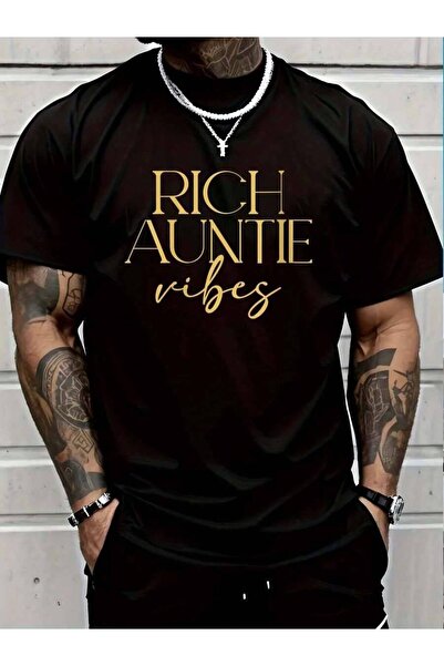 9TAY تي شيرت نسائي 100% قطن بتصميم 'Rich Auntie Vibes' لعائلة الأمهات والأجدا...