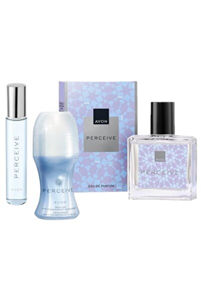 AVON Set 3 produse Perceive pentru Ea, - Apă de parfum 30 ml, Deodorant roll-...