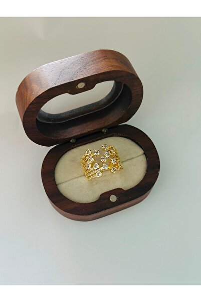 BYYEŞO Single Stone Detail Front Adjustable Steel Ring