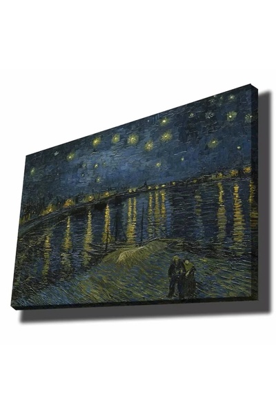 OEM Tablou decorativ pe pânză Vincent van Gogh, 70x100 cm, 100% pânză, albast...