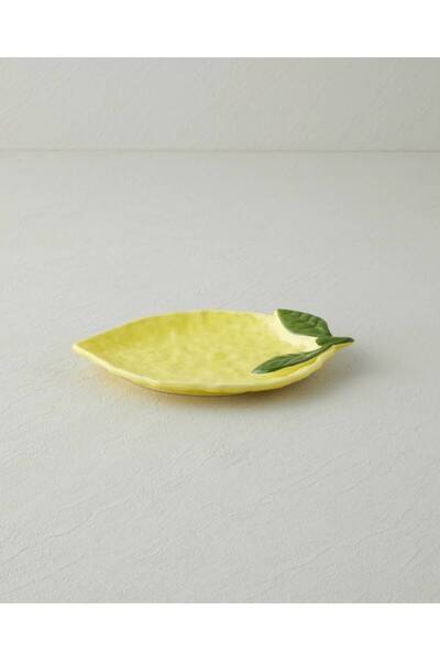 RED SERAMİK Lemonella Ceramic Cake Plate 22X15X3Cm Yellow