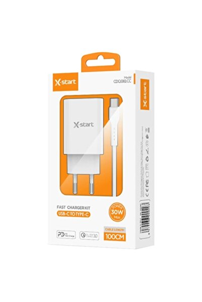 X-start Set adaptor 30W CDQ081CC + Cablu Type-C de 1m iPhone 15/16
