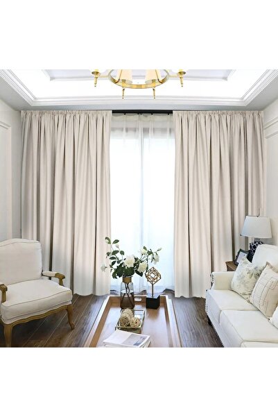 ArasyaHome Draperie Uni Soft Ivory