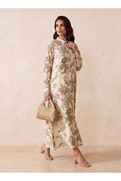 Iconic Floral Print Trapeze Maxi Dress