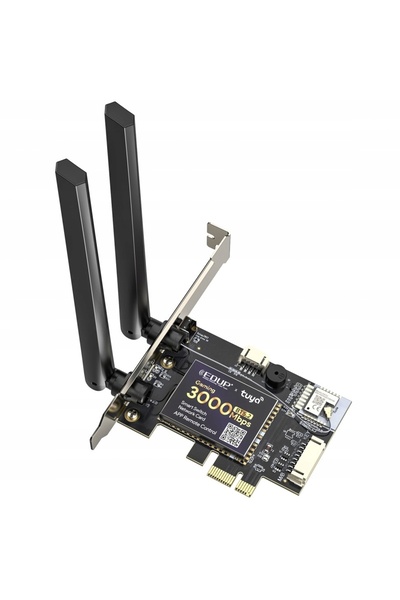 EDUPAZ Placă de rețea PCI pentru PC, Control TUYA, WiFi 6, Bluetooth cu AX200