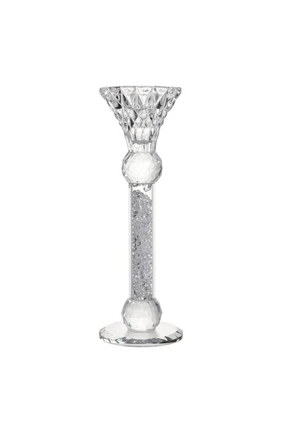 OEM Glass candle holder, with glass chips, for a "Beauty M" candle