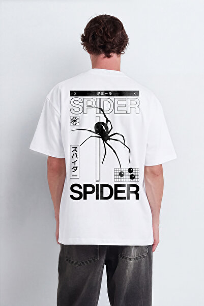 Butik تي شيرت مطبوع كبير الحجم بتصميم Trend Biz Spider