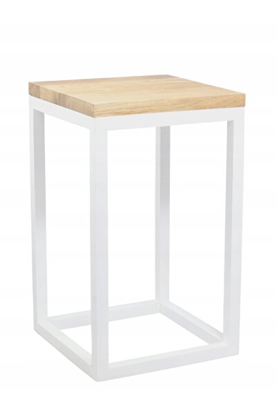 peewit Suport pentru flori mic, 42 cm, din lemn de stejar, ALB