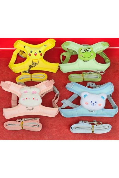 VET Göğüs Gezdirme Tasması – Pikachu, Panda, Kurbağa, Tavşan Desenli, Ayarlan...