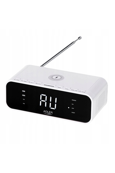 adler Radio FM Bluetooth cu ceas cu alarmă și încărcător wireless
