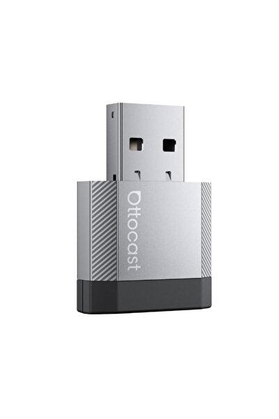 Ottocast Adaptor wireless Mini Nova CarPlay și Android Auto, Plug & Play, Gri