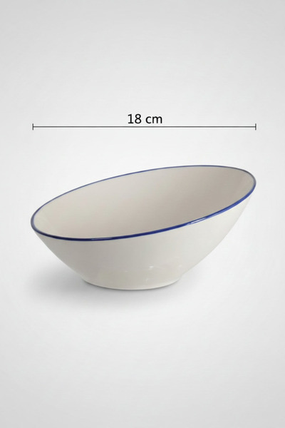 rinart 6-Piece Truva Salad Bowl 18cm Rim Navy Blue