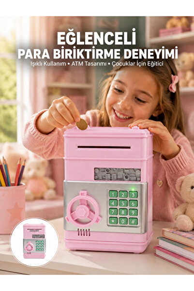 ARMÜZ Elektronska kasica prasica za decu sa automatskim gutanjem novca i zašt...