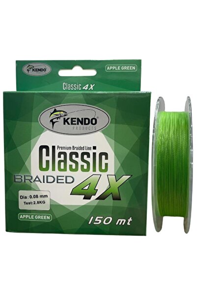 Kendo Classic 4X 150mt 0.08mm 2.8kg Örgü İp Misina Açık Yeşil