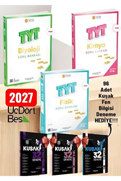Üç Dört Beş Yayıncılık 345 Yayınları 2027 TYT Fen Bilimleri (Fizik–Kimya–Biyo...