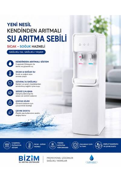 RO-prada Yeni Nesil Kendinden Arıtmalı Sebil Sıcak Soğuk Hazneli (Nsf Onaylı)