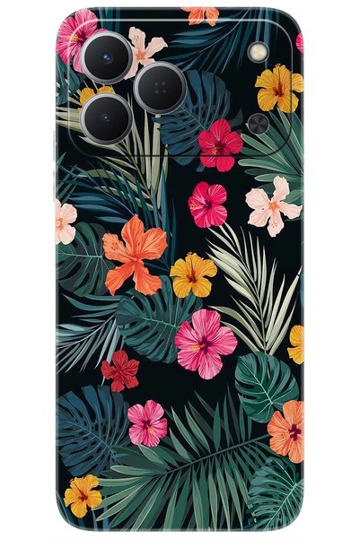 TECNO Spark 50 4G (KN4n) Uyumlu Kılıf Desen Baskılı Silikon Çiçekler STK:632 ...
