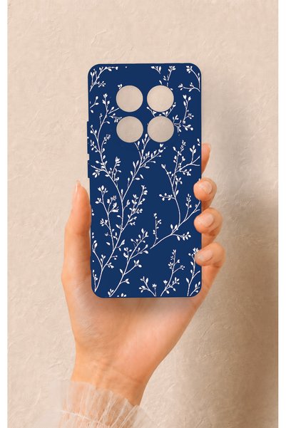 Vip Case Redmi Note 14 Pro 5g Compatible Thin Leaf Branch Pattern Silicone Case