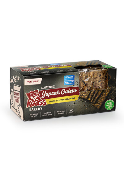 2'li Glütensiz Çörek Otlu Yaprak Galeta Karabuğdaylı 80g • Glütensiz Atıştırmalık