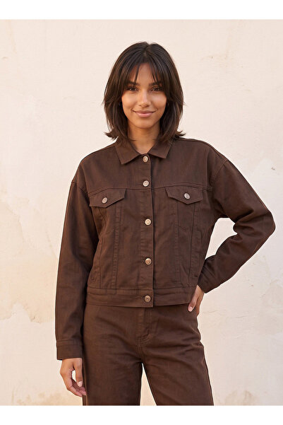 Lee Cooper Linen Blend Trucker Jacket with Chest Pocket