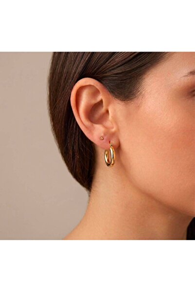 VAREVİA Steel Hoop Earrings