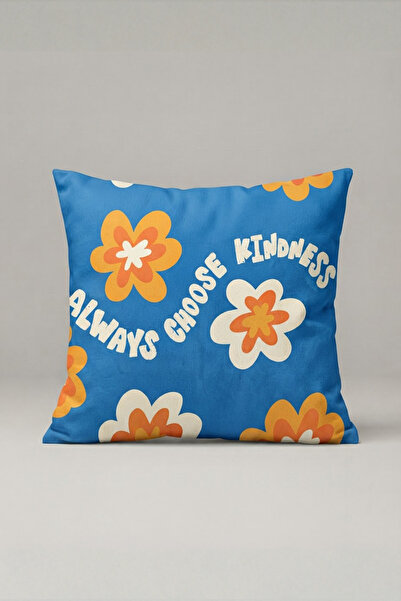 Generic Brand Μπλε Πορτοκαλί Floral Κάλυμμα Μαξιλαριού με Σχέδιο  "Περισσότερ...