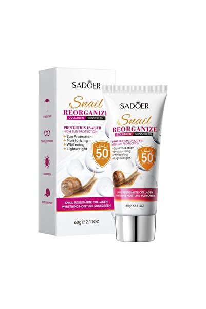 snail Cremă de protecție solară cu melc, 60 g, hidratare și reparare pielii