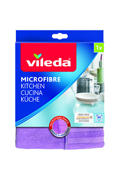 Vileda Laveta Microfibra Bucatarie, cu Banda Abraziva, Curatare fara Zgarieturi