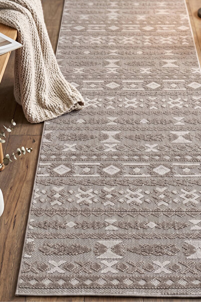 MELARİS HALI Leon Bukle Sisal Yolluk Dokuma Halı Naturel Jüt Kilim Mutfak Hal...