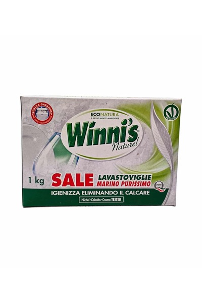 Winnis Winni's Naturel Dishwasher Salt Imported from Italy, Pure Marine, Anti...
