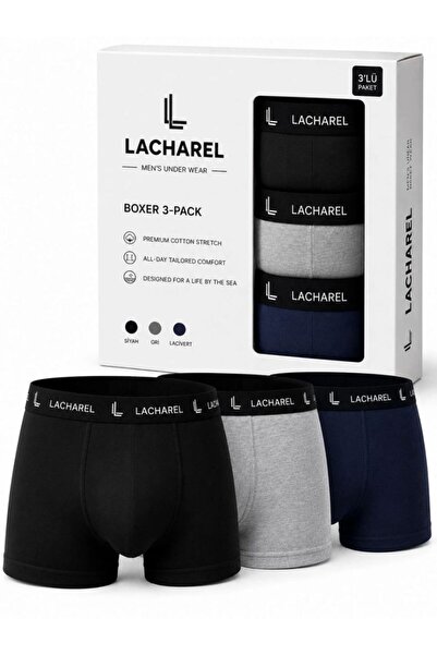 Mariposa Secret Men's Lycra Cotton Breathable Combed Cotton Boxer 3-Pack - Bl...