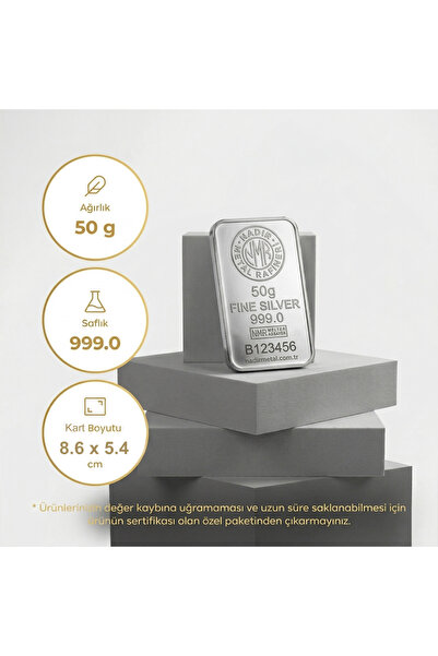ANTICOGOLD 50 Gr Gümüş Külçe